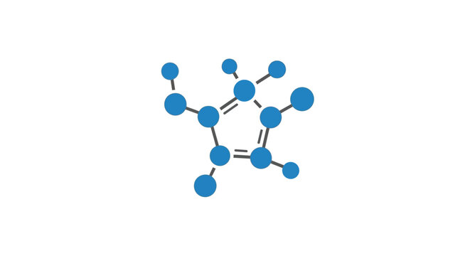 Abstract molecular structure illustration representing scientific chemical compounds and processes