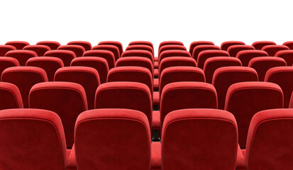 Fototapeta premium red cinema seats in a movie theater