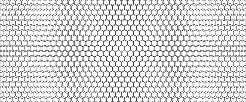 Honeycomb pattern with hexagon mesh. honeycomb seamless pattern, Hexagon Grid tech pattern. vector illustration. eps10