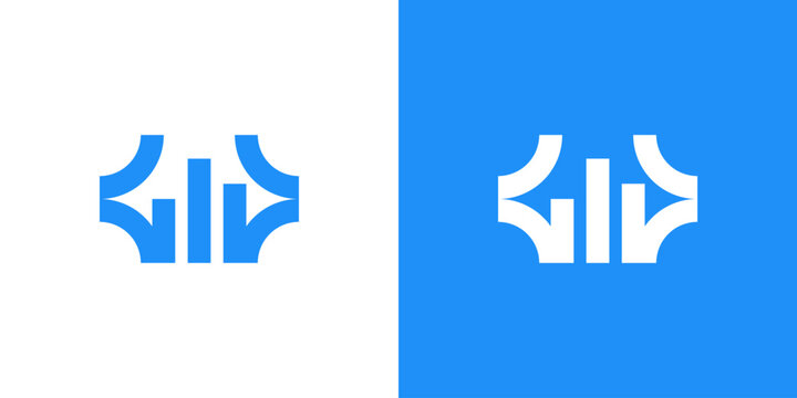 Dual meaning logo combining coding and finance elements, symbolizing fintech innovation, data-driven financial solutions, digital transactions,