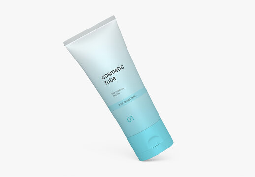 Minimalist Cosmetic Tube Mockup Design