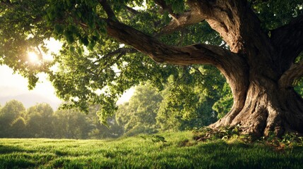 Fototapeta premium Savor the serenity of natural landscapes on a splendid earth day. High resolution. Enhanced earth day: subtle changes bring freshness to nature's scene. Advertising photo. Branding asset.