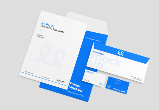 Corporate Stationery Branding Mockup Set