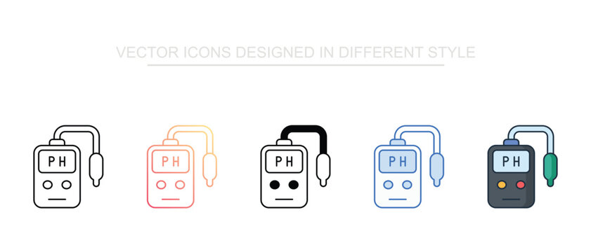 Ph Meter Icon Set