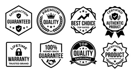 Fototapeta premium Quality Guarantee Labels and Badges.