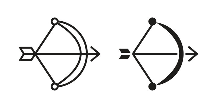 Bow arrow icon graphic vectors for website design