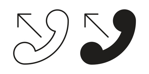 Fototapeta premium Call outgoing icon graphic vectors for website design