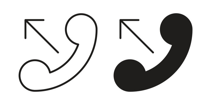 Call outgoing icon graphic vectors for website design