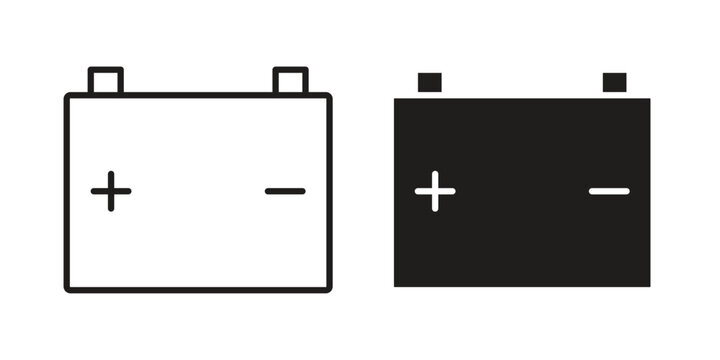 Car Battery icon graphic vectors for website design