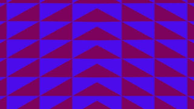Abstract geometric triangle pattern in mint green plum and blue creates a dynamic tiled visual texture