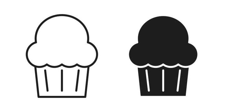 Cupcake icon graphic vectors for website design