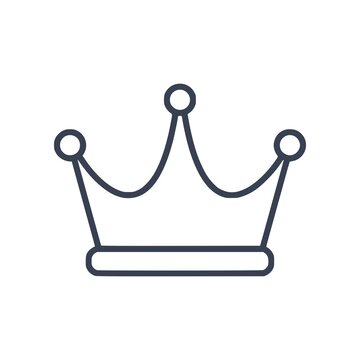 Minimal crown icon representing leadership and success. Clean flat SVG design ideal for premium status, VIP labels, achievements, and ranking systems in modern UI.