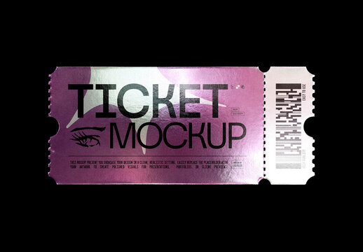 Ticket Mockup &mdash; Tear-off Section Branding Presentation (PSD)