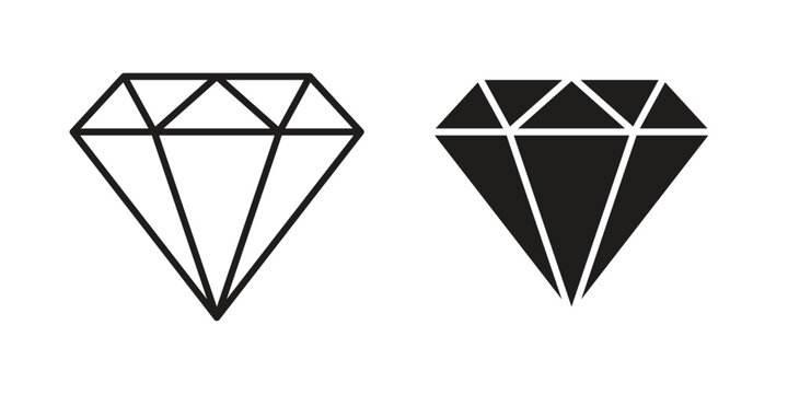 Diamond icon graphic vectors for website design