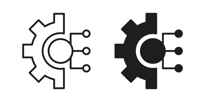 Digital transformation icon graphic vectors for website design