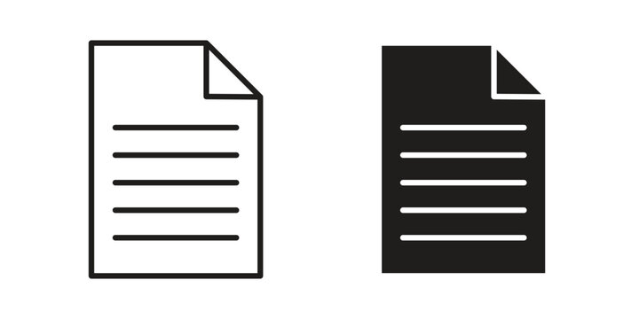 Document file icon graphic vectors for website design