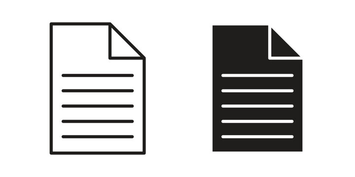 Document icon graphic vectors for website design