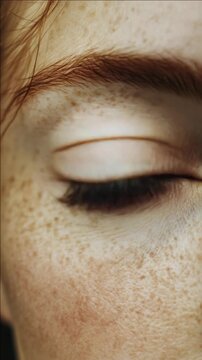 A detailed view of an individual's skin and eye focusing on the uniqueness of human features.