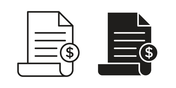 File invoice icon graphic vectors for website design