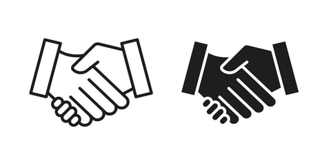 Fototapeta premium Handshake icon graphic vectors for website design