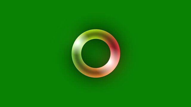 Wireframe torus shape with glowing connection lines and digital network design on a green screen, abstract geometry, smooth animation loop, and futuristic 3d render visuals for editing use 4K