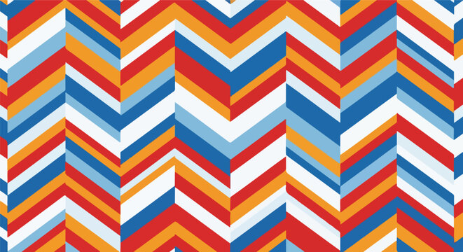 colorful chevron geometric pattern abstract background with zigzag stripes