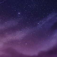 Fototapeta premium Purple starry night sky with magical galaxy clouds background