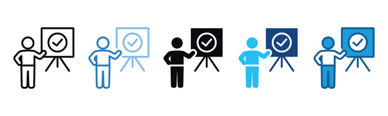 Obraz premium Course Icon Set Multiple Style Of