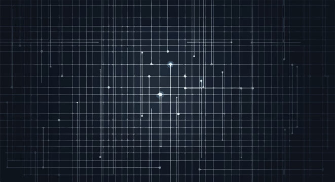 Abstract digital grid network background with neon lines