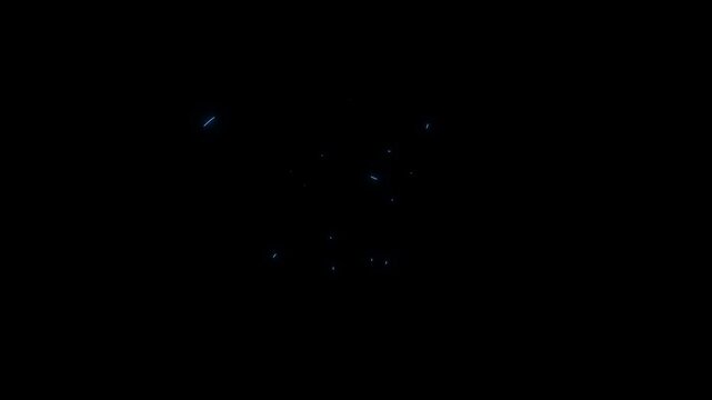 Neon kidneys anatomy animation blue glowing medical loop background