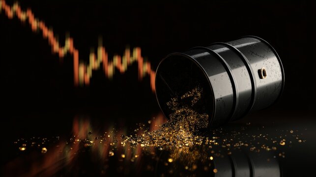 Navigating the turbulence: oil prices and economic instability. Lavish clothing. Subtle shifts in energy market visuals: a study of economic volatility. High-class shoot. Stylish concept.