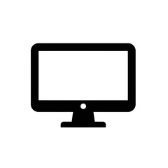 Fototapeta premium A black computer monitor icon