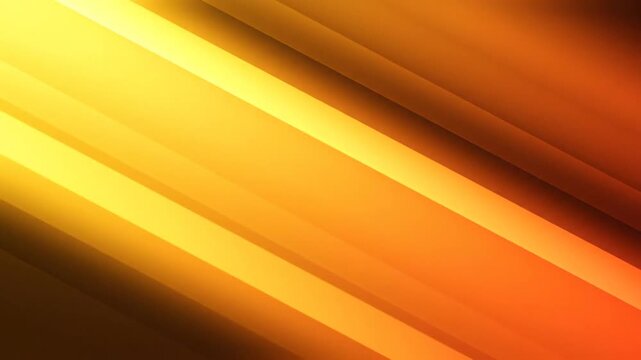 Abstract background featuring thick diagonal parallel stripes in warm yellow, bright orange, and dark amber tones with soft glowing light effects and subtle shadow depth.