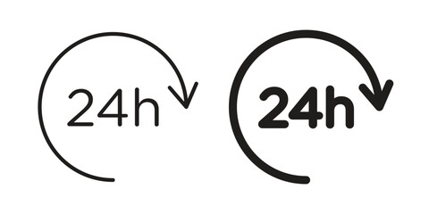 24 Hrs icon for graphic and web projects © Surya