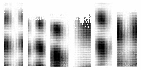 Obraz premium Abstract digital art featuring vertical columns of varying dot densities