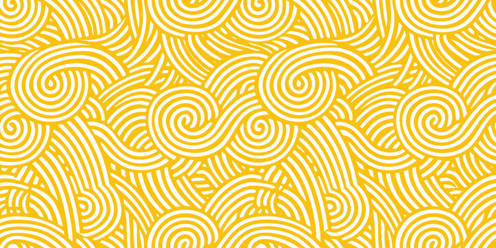Abstract yellow pattern featuring swirling wave like lines and textures