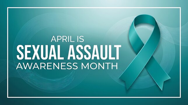 Sexual assault awareness month campaign a teal ribbon symbolizes support and solidarity for survivors in april