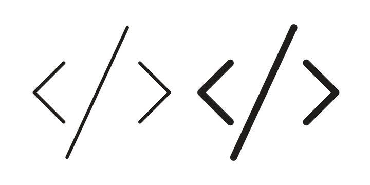 Code icon for graphic and web projects