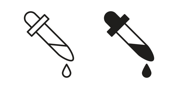 Eye dropper icon for graphic and web projects