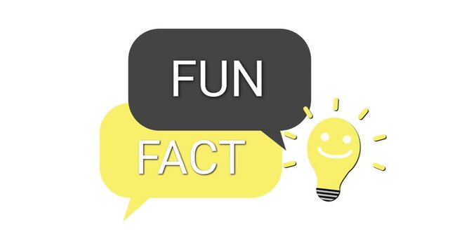 Fun Fact text appearing in speech bubbles next to a smiling lightbulb icon on a white background.
