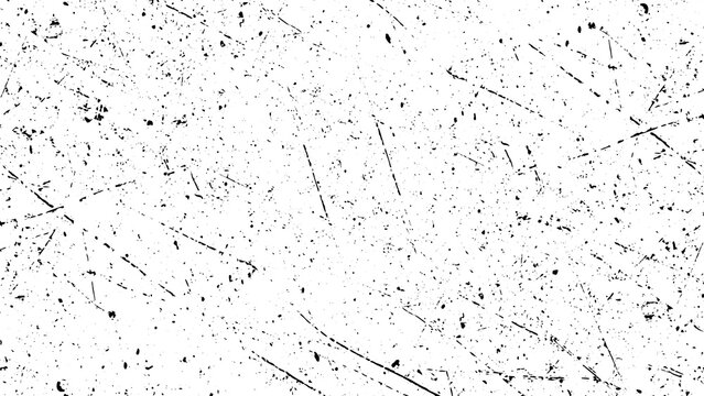 Abstract Grunge Texture with Random Scratches and Speckles on White Background