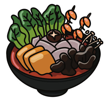 마라탕 일러스트