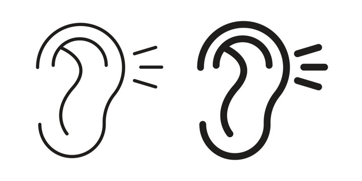 Listening icon for graphic and web projects