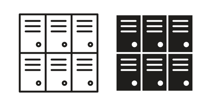 Lockers icon for graphic and web projects