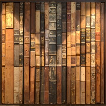 Antique Book Collection - A Wall of Literary History and Knowledge.
