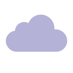 Fototapeta premium Cloud Icon Flat Design Light Purple Nobody