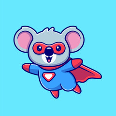 Fototapeta premium Cute Koala Super Hero Cartoon