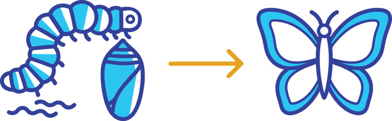 Butterfly metamorphosis from caterpillar to winged beauty a visual transformation © MD