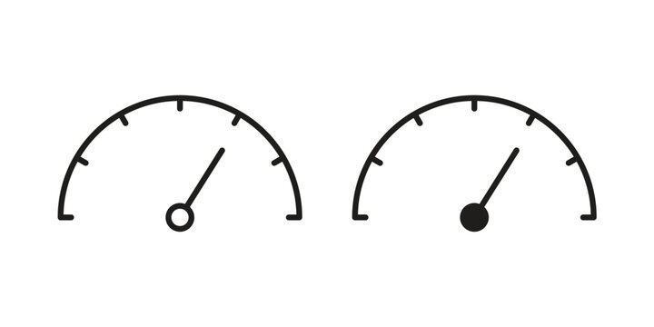 Speedometer icon for graphic and web projects