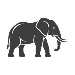 Fototapeta premium Majestic Elephant Silhouette Walking Gracefully.